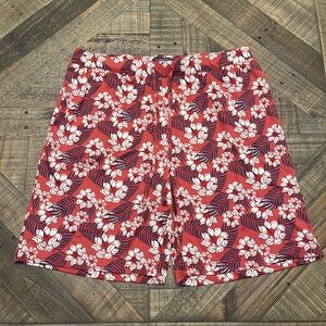 Tropical Floral Men's Shorts in Red